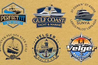 design marine, boat, yacht, shipping and nautical logo