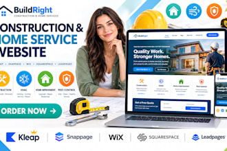kleap construction home improvement hvac general contractor pest control website