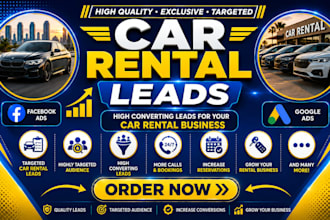 generate qualified car rental leads using facebook and google ads
