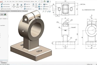 design 3d cad design in solidworks, 3d cad model, cad design for 3d printing