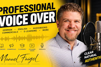 provide a professional german male voice over