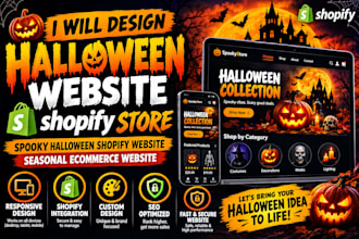 design halloween website shopify store spooky halloween shopify website seasonal