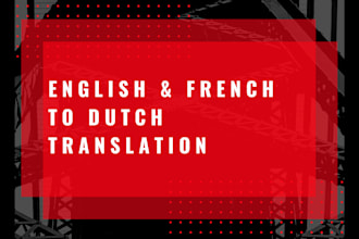 translate english or french to dutch