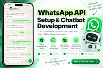 do whatsapp business API setup, and build ai whatsapp chatbot