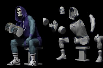 3d model toys action figures character design and custom 3d mask