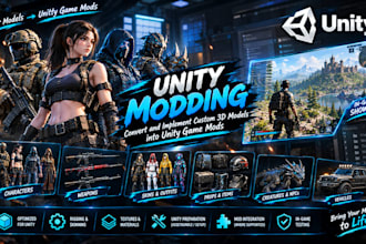 convert and implement custom 3d models into unity game mod