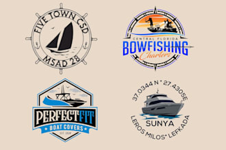 do professional marine, boat, yacht or shipping logo design