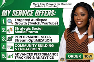 promote your twitch and youtube streams for more real viewers