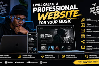 develop a ai website for musicians and artist