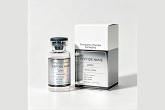 design custom peptide vial labels with coa ready qr codes premium packaging