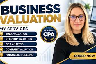 do CPA business valuation, startup valuation, 409a, and dcf analysis