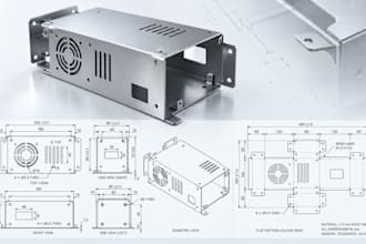 design 2d technical drawing and 3d cad model for sheet metal part in solidworks