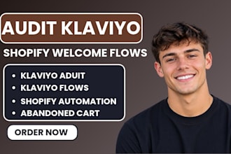 audit klaviyo shopify welcome  flows abandoned cart email automation