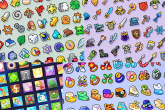 custom 2d game icons, 2d game assets, ability icon, 2d icon, stylized icon art
