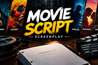 craft your horror, comedy, thriller, romance, drama script or screenplay
