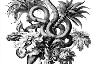 drsign authentic antique engraving and etching illustration