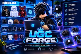 create custom roblox ugc accessories, hairs and outfits
