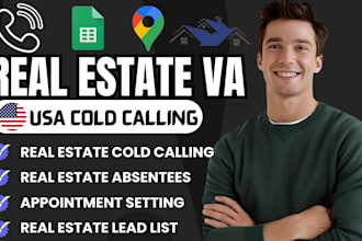 cold calling USA real estate cold caller USA sales call virtual assistant