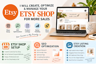 setup and optimize your etsy shop professionally