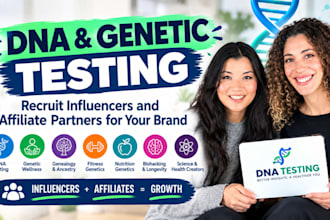 recruit dna testing influencers and affiliate partners to boost sales