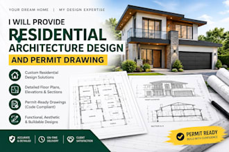 provide residential architecture design and permit drawing