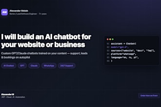 build an ai chatbot for your website or business