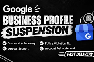 fix and reinstate gmb profile suspension, google business profile verification