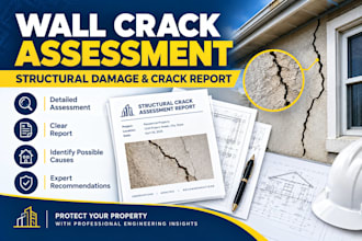 assess wall cracks for structural damage and provide a crack report