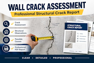 assess wall cracks and prepare a professional structural crack report