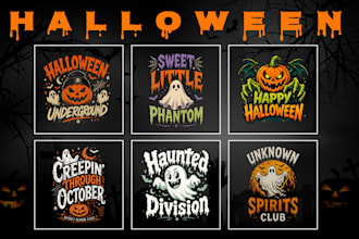 create custom halloween t shirt designs for pod