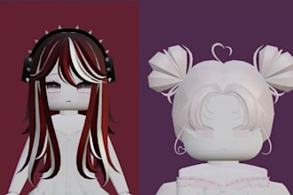 create custom roblox ugc hair in a cute style
