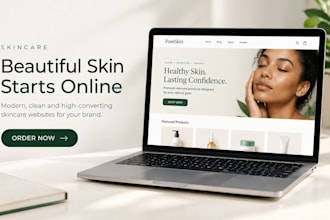 design skincare shopify store skincare website skin care website