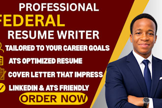 craft an ats resume, federal resume, and executive CV
