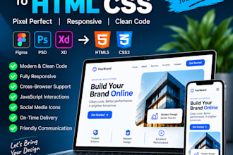 convert figma PSD xd to responsive HTML CSS