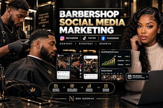 barbershop marketing, instagram, tiktok and facebook ads, salon marketing, tatto