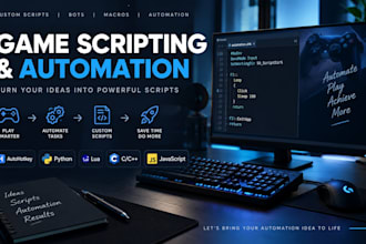 create custom game automation, gaming bots, scripting and autohotkey