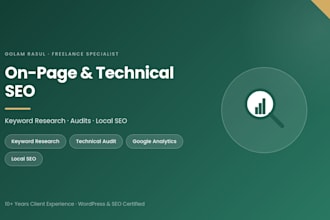 complete on page and technical SEO