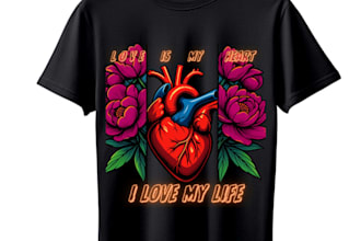 design trendy anatomical heart tshirt hoodie design