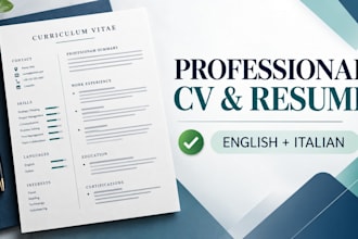 professionally rewrite and improve your CV or resume