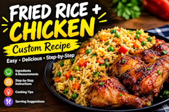 create a delicious fried rice and chicken recipe for you