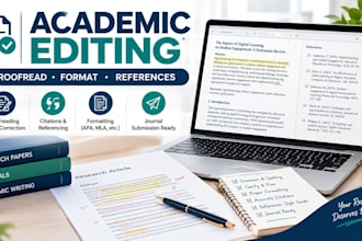 edit proofread and format your academic research manuscript