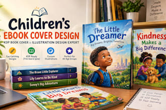 do children ebook cover design, kdp book cover and illustration design expert