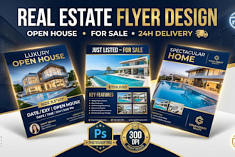 design high converting real estate flyer and poster