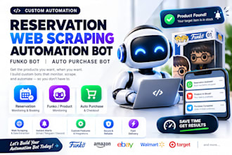 build reservation bot, topps bot, auto buying bot auto purchase bot amazon bot