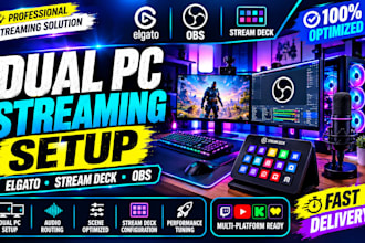 stream deck setup and stream automation for dual pc streaming