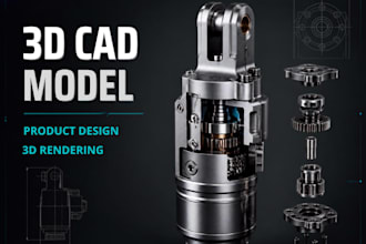 3d cad model, 3d cad design, 3d product rendering and industrial