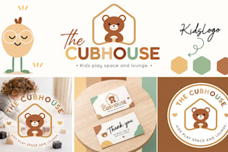 do kids,baby,bounce house,children,day care,kids candy identity and logo design