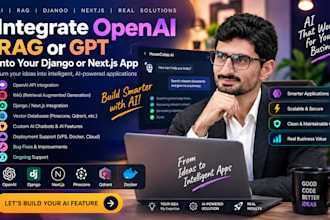 integrate openai rag or gpt into your django or nextjs app