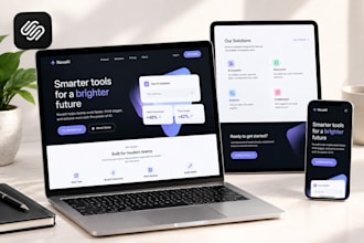 build a custom squarespace website design or redesign for saas ai tech startup