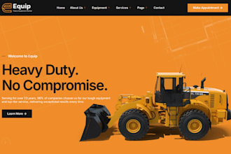 build wix heavy equipment rental website wix crane forklift excavator website